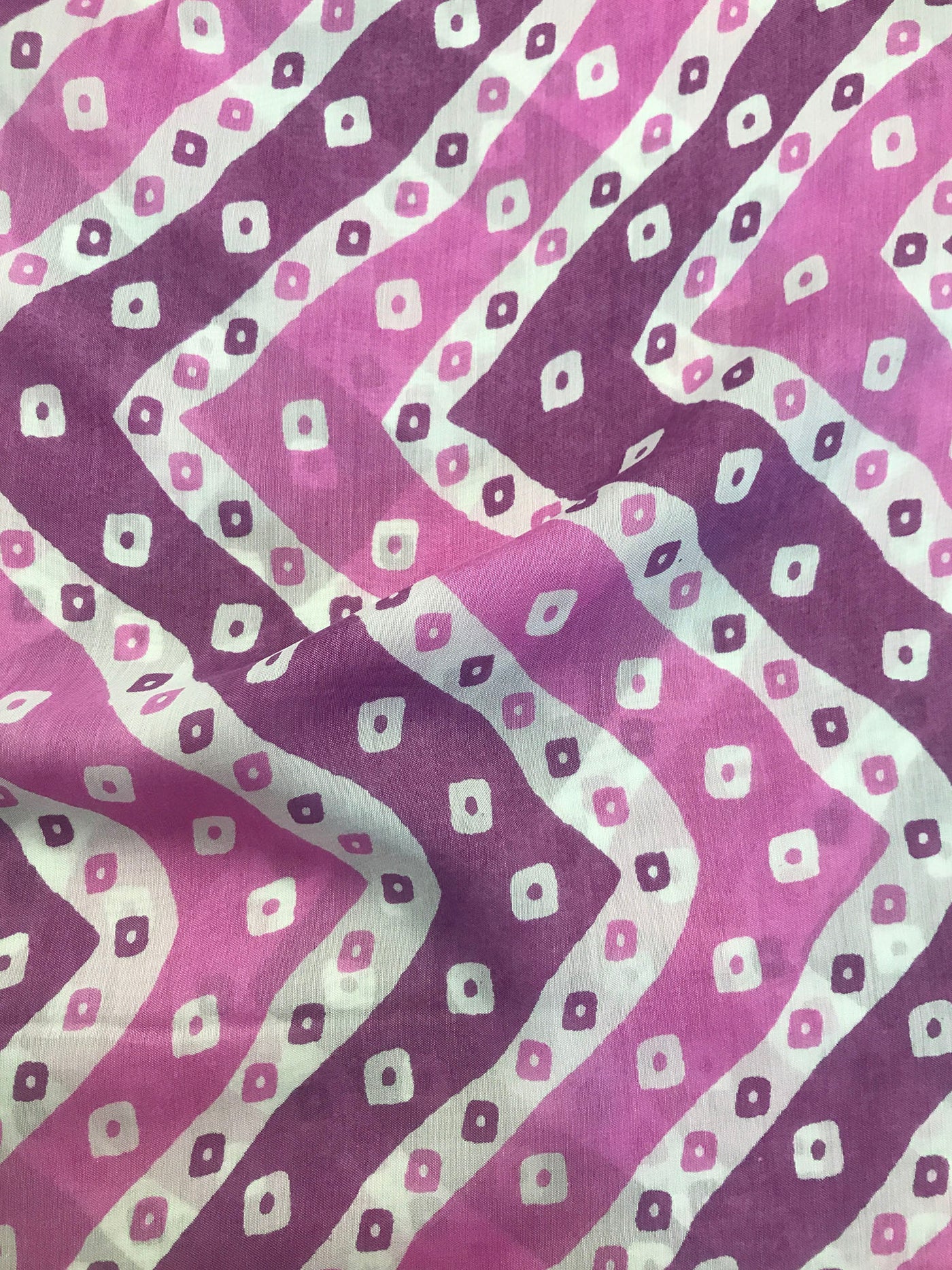 Purple & Violet Chevron Muslin Silk Fabric (Wholesale) (Wholesale)