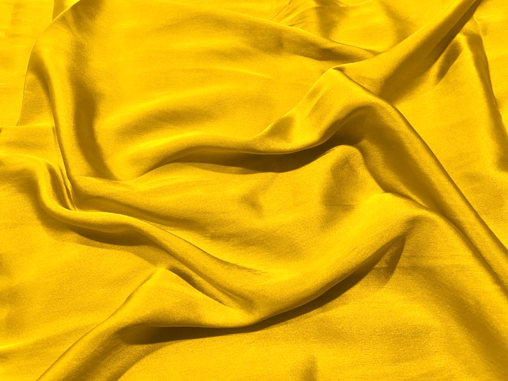 Yellow Plain Japan Satin Fabric