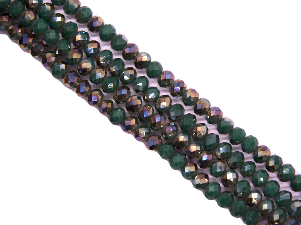 Dark Green Double Tone Crystal Beads