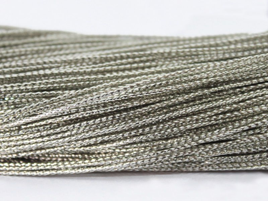 Silver Metallic Braided Zari Threads (Wholesale)