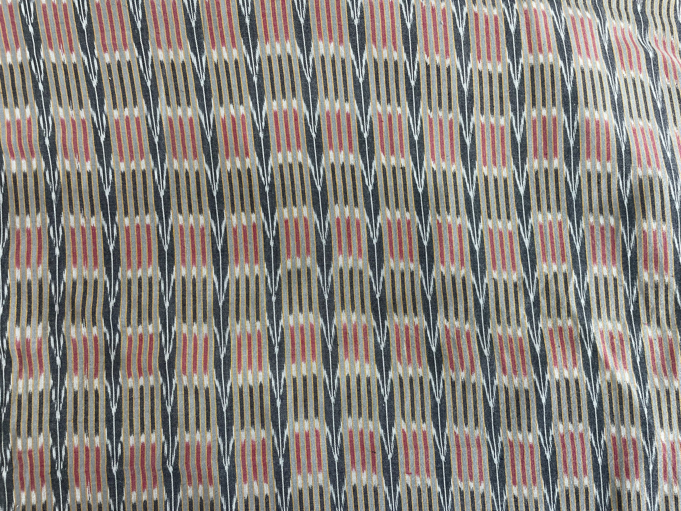 Multicolor Stripes Handloom Woven Ikat Cotton Fabric