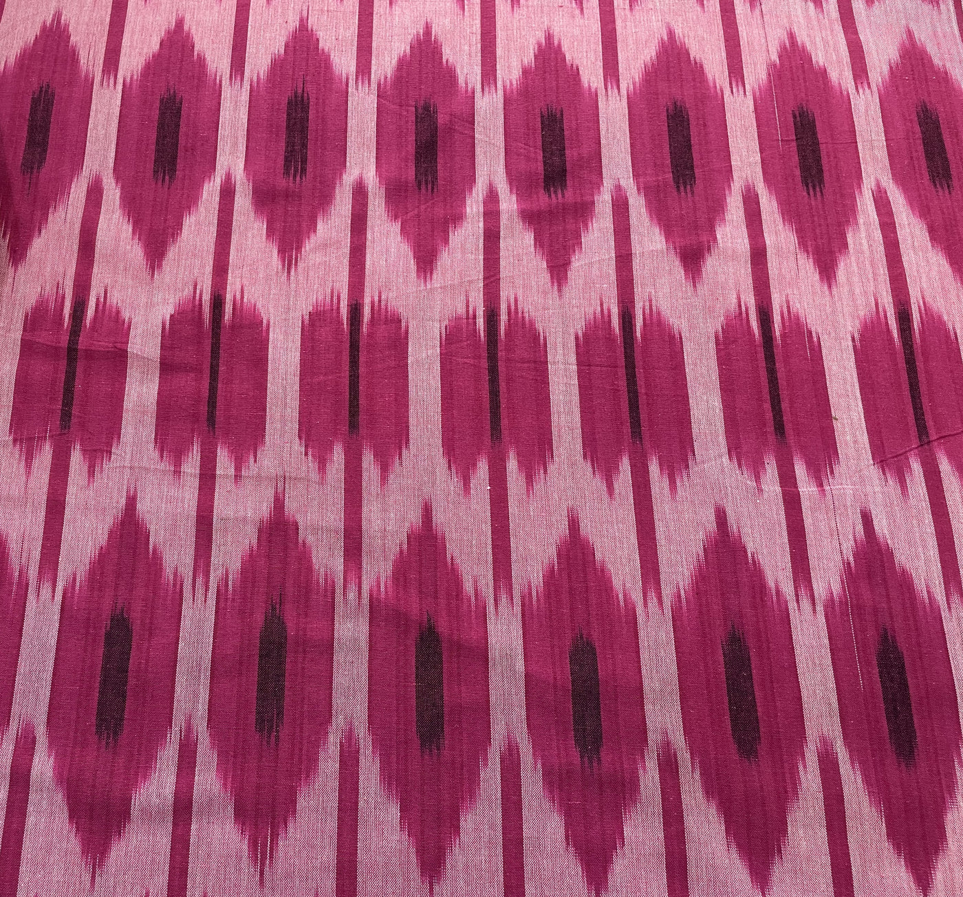 Pink Traditional Handloom Ikat Cotton Fabric