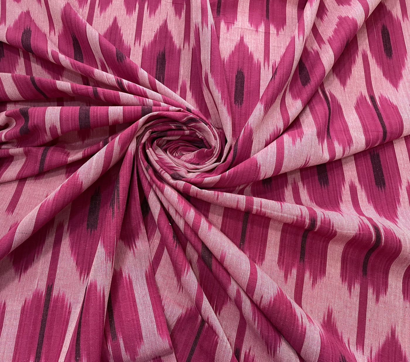 Pink Traditional Handloom Ikat Cotton Fabric