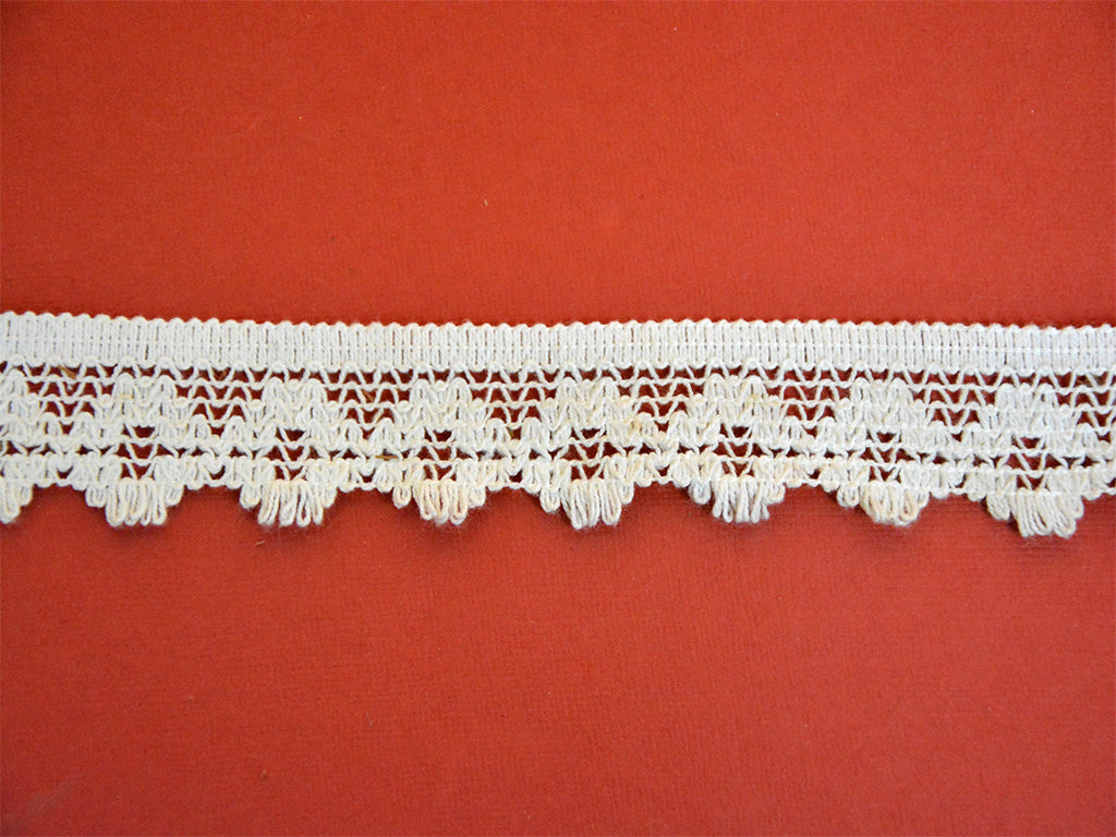 Off White Pattern L-74 Dyeable Cotton Crochet Lace