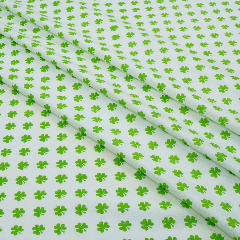 Green Motifs Printed Cotton Rayon Fabric