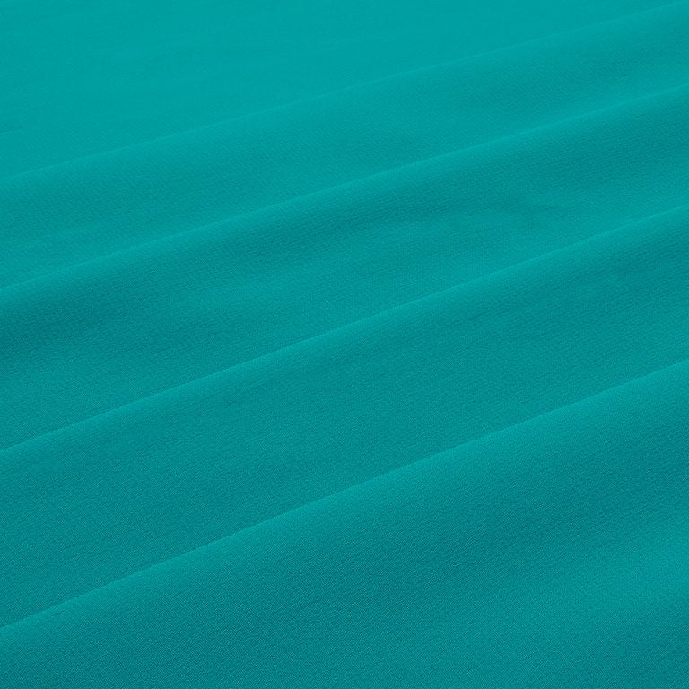 Peacock Blue Plain Faux Georgette Fabric