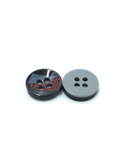 4-Hole Maroon Gray Circular Shirt Buttons