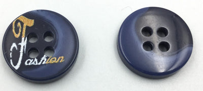 Navy Blue Circular 4 Hole Plastic Buttons