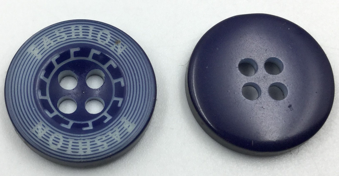 Blue Circular 4 Hole Plastic Buttons