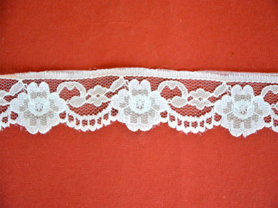 White Dyeable Pattern 31 Cotton Net Lace