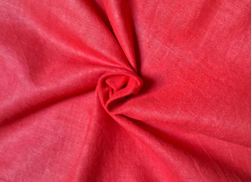 Red Plain DT Dyed Cotton Fabric