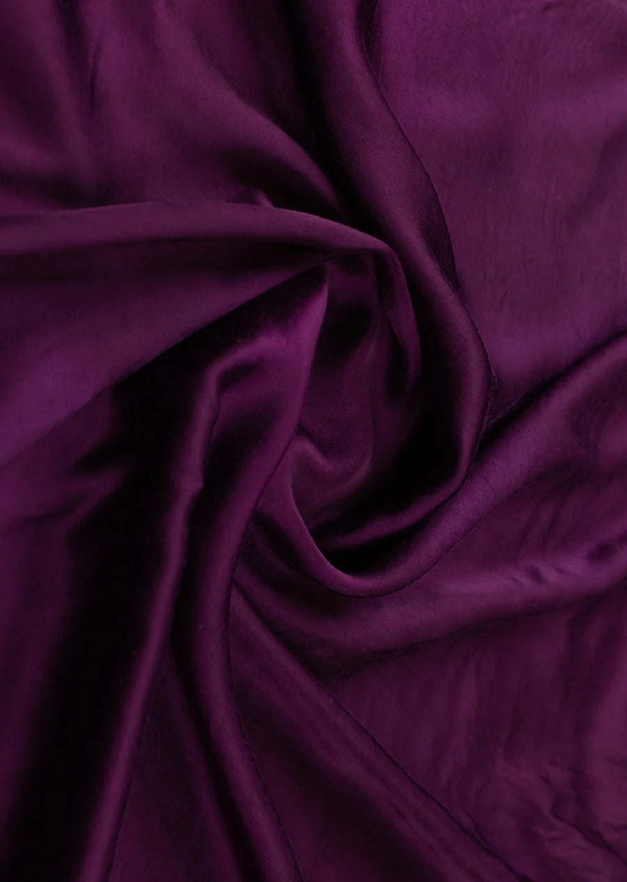 Eggplant Purple Plain Modal Silk Fabric (Wholesale)