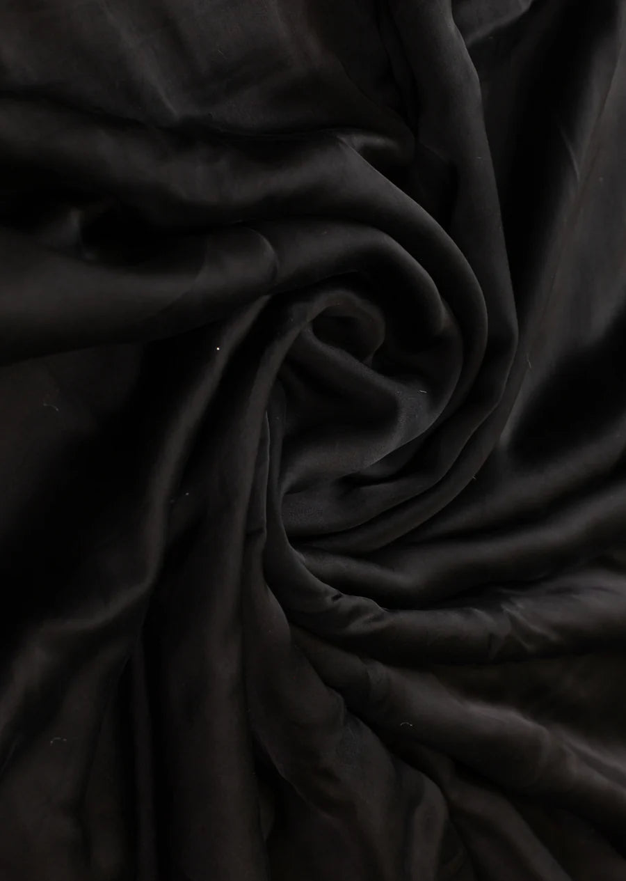 Black Plain Modal Silk Fabric (Wholesale)