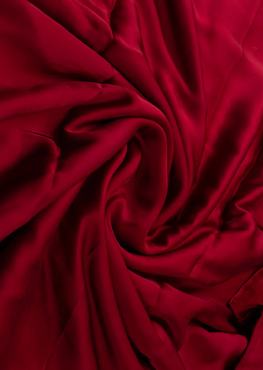 Red Maroon Plain Modal Silk Fabric (Wholesale)