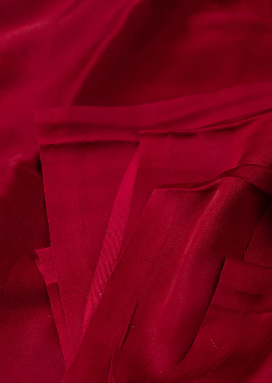 Red Maroon Plain Modal Silk Fabric (Wholesale)