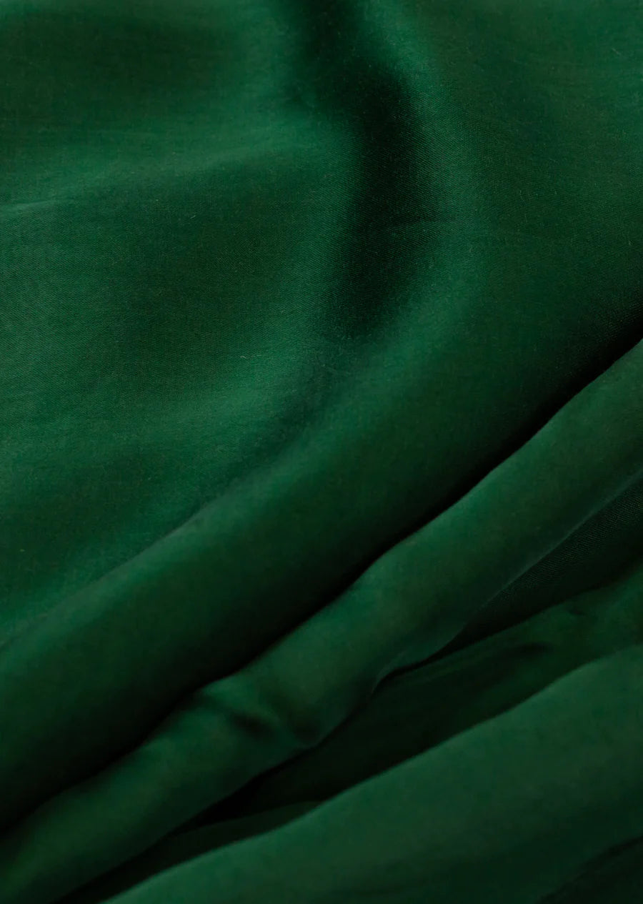 Bottle Green Plain Modal Silk Fabric (Wholesale)