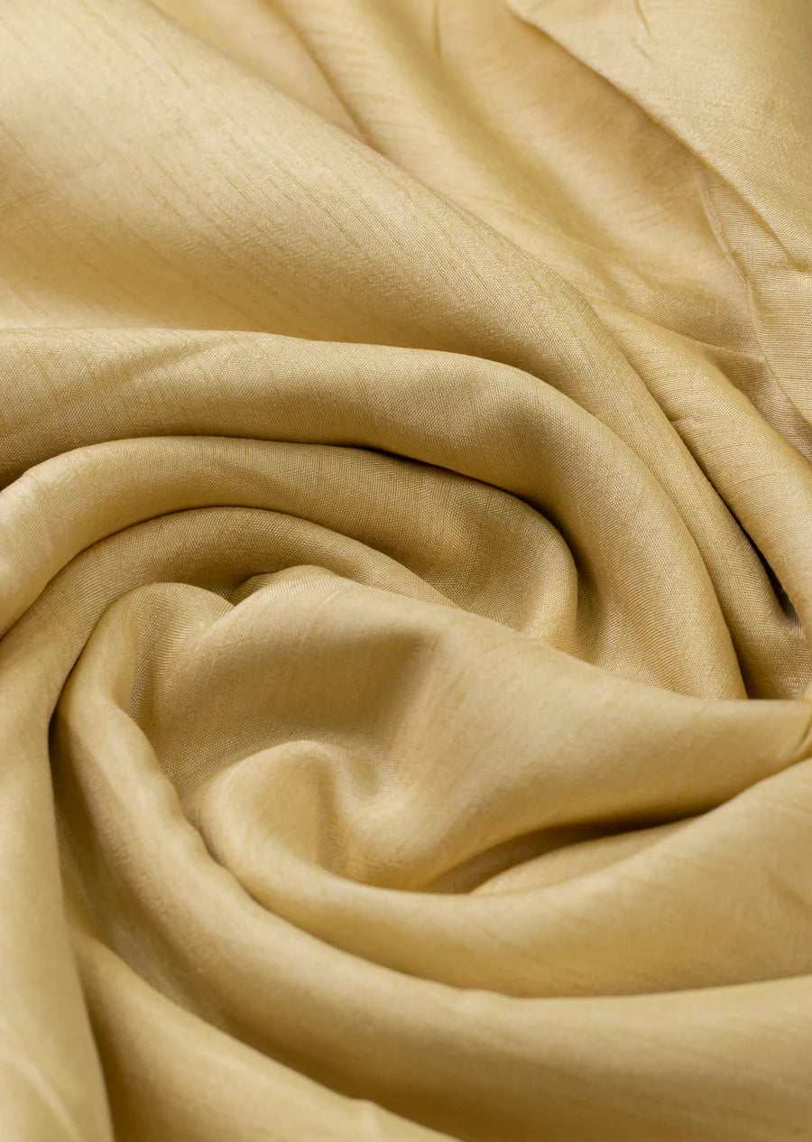 Dark Beige Plain Viscose Dola Silk Fabric (Wholesale)