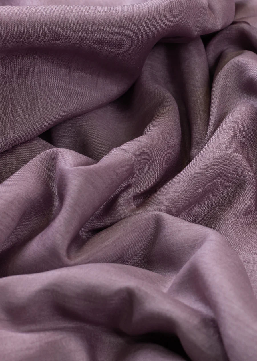 Mauve Plain Viscose Dola Silk Fabric (Wholesale)