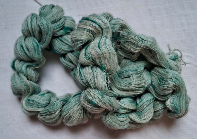 Green & White Cotton Futki Yarn