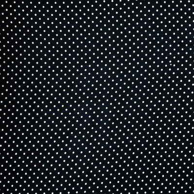 Black & White Polka Dot Printed Georgette Fabric (Wholesale)