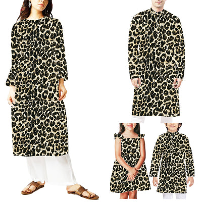 Black & Cream Abstract Animal Printed Georgette Fabric (Wholesale)