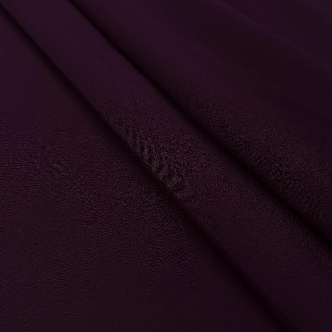 Plum Purple Plain Heavy Fox Georgette Fabric