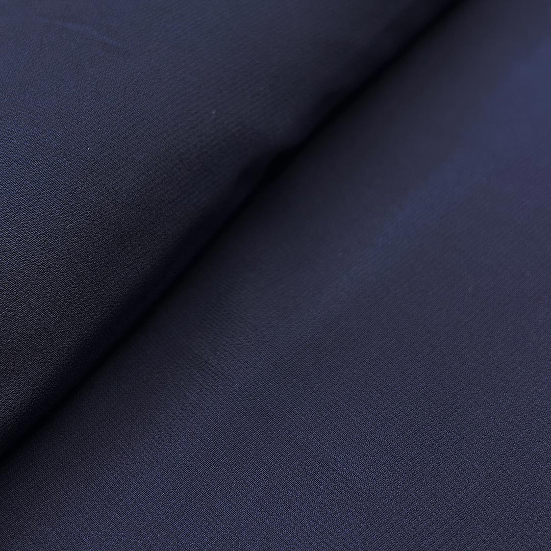 Navy Blue Plain Heavy Fox Georgette Fabric