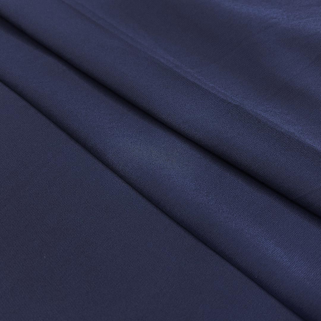 Navy Blue Plain Heavy Fox Georgette Fabric
