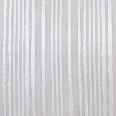 Gray Stripes Printed Georgette Fabric