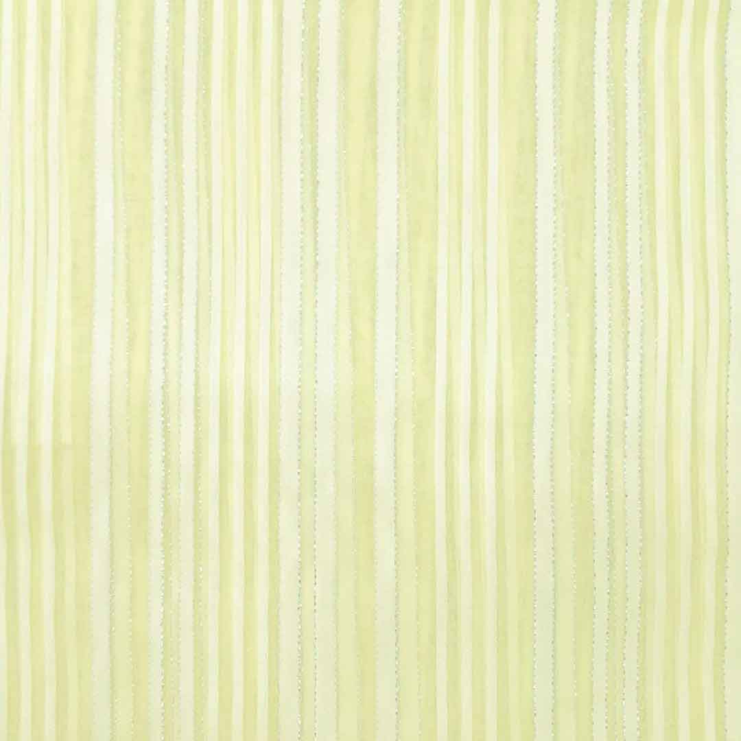 Light Yellow Stripes Printed Georgette Fabric