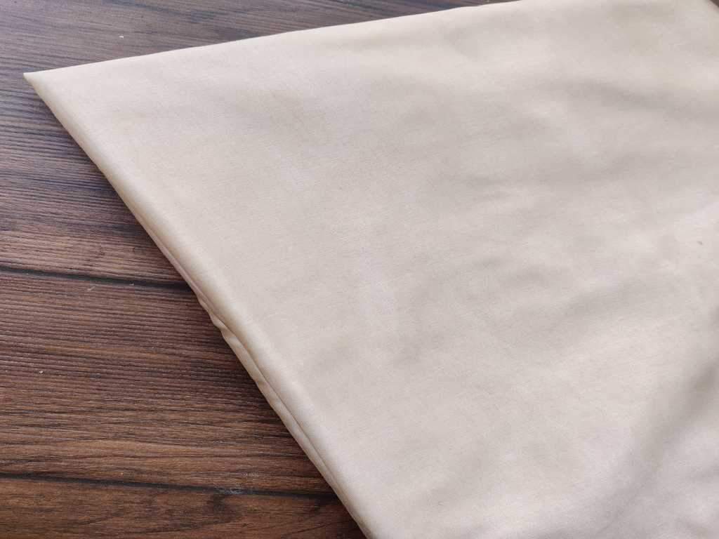 Dull Golden Plain Semi Silk Fabric (Wholesale)