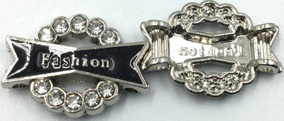 Black & Silver Fashion Badge