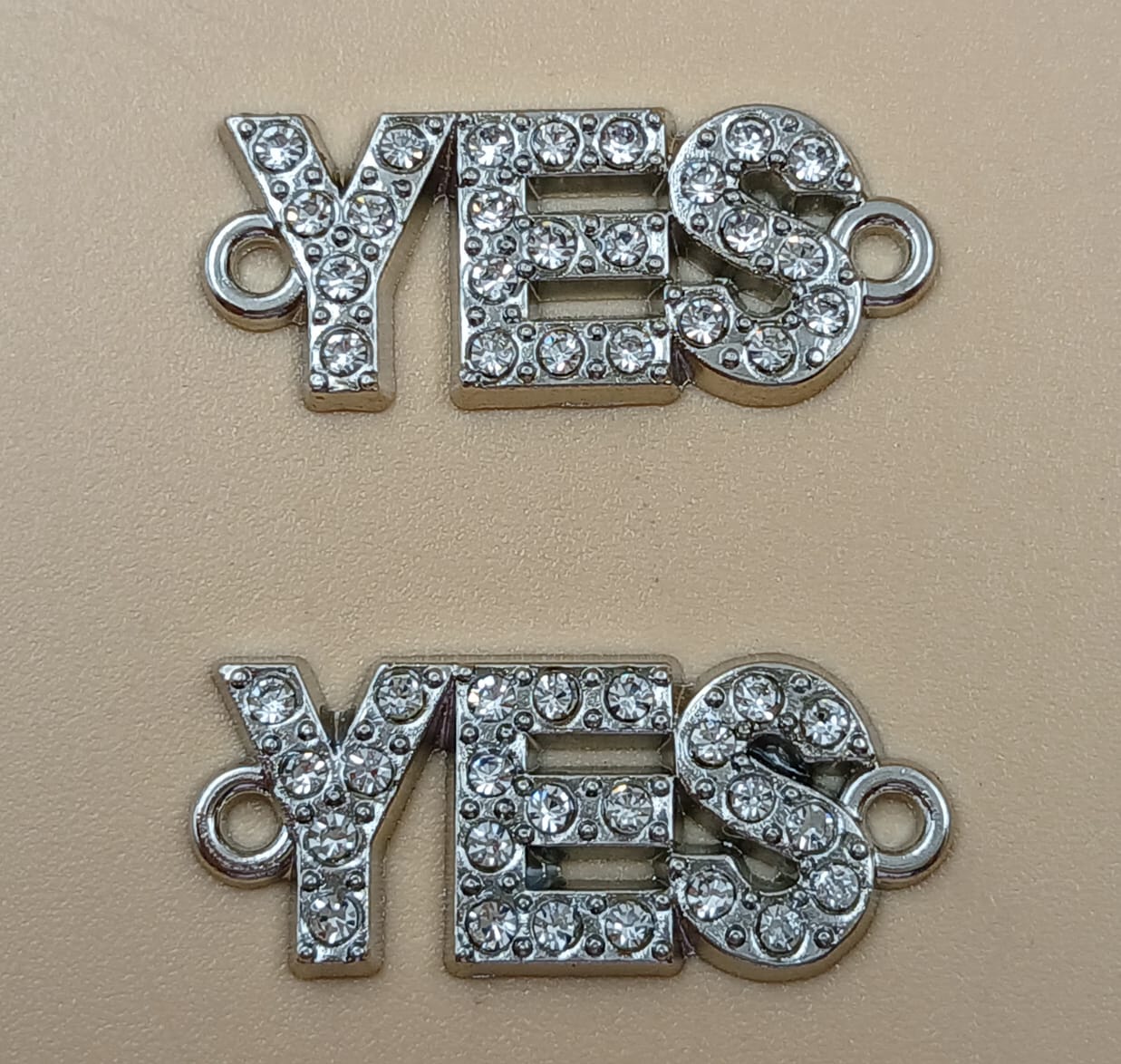 Nickle Stone Yes Shape Badges rectangular