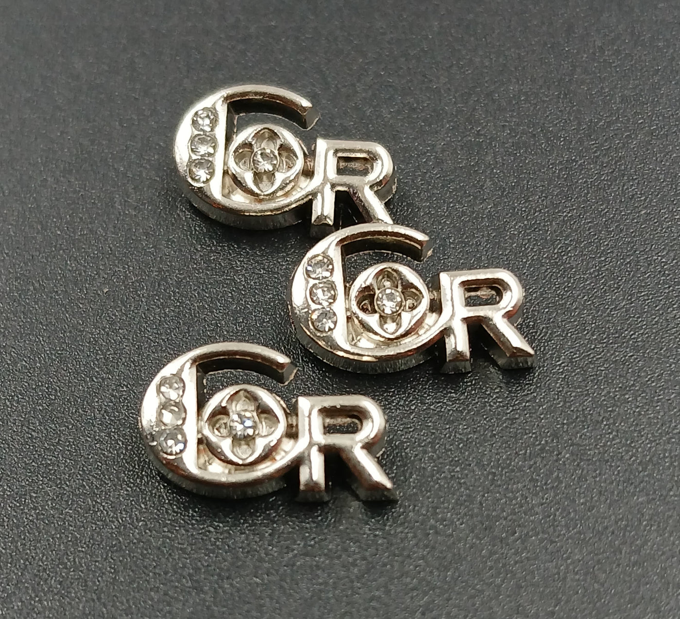 Silver CR Shape Badges