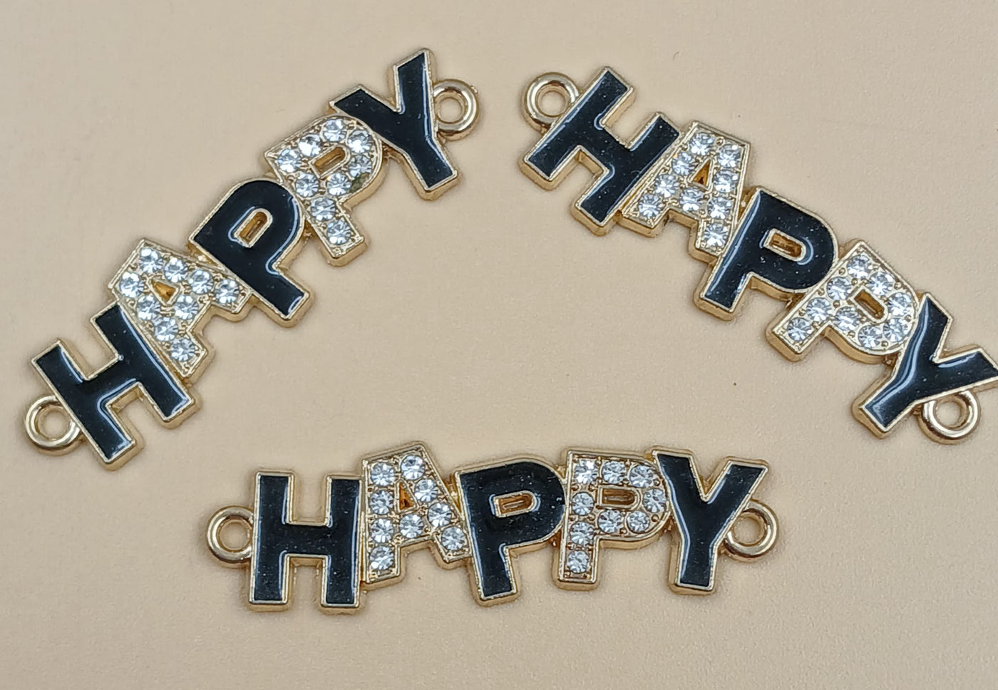 Black & Golden Happy Badge