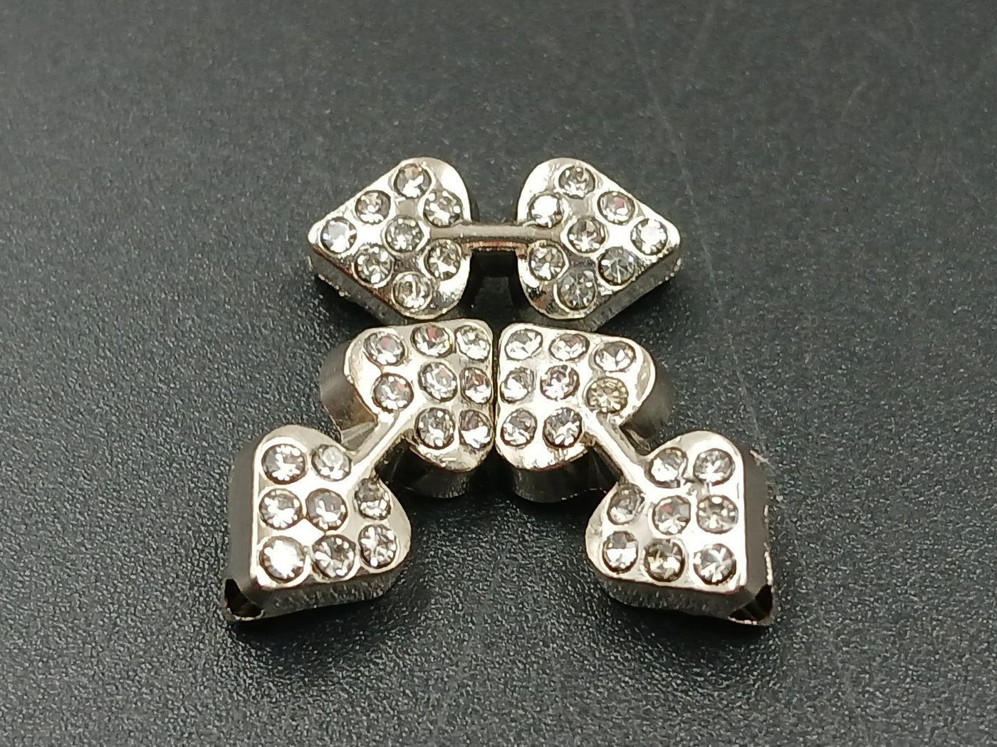 Nickle Stone Hart Shape Badges