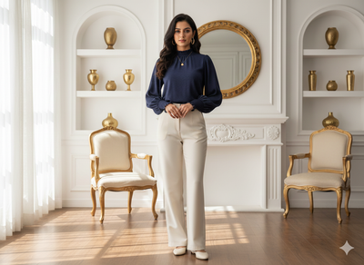 गहरा नीला सादा 60 ग्राम जॉर्जेट कपड़ा