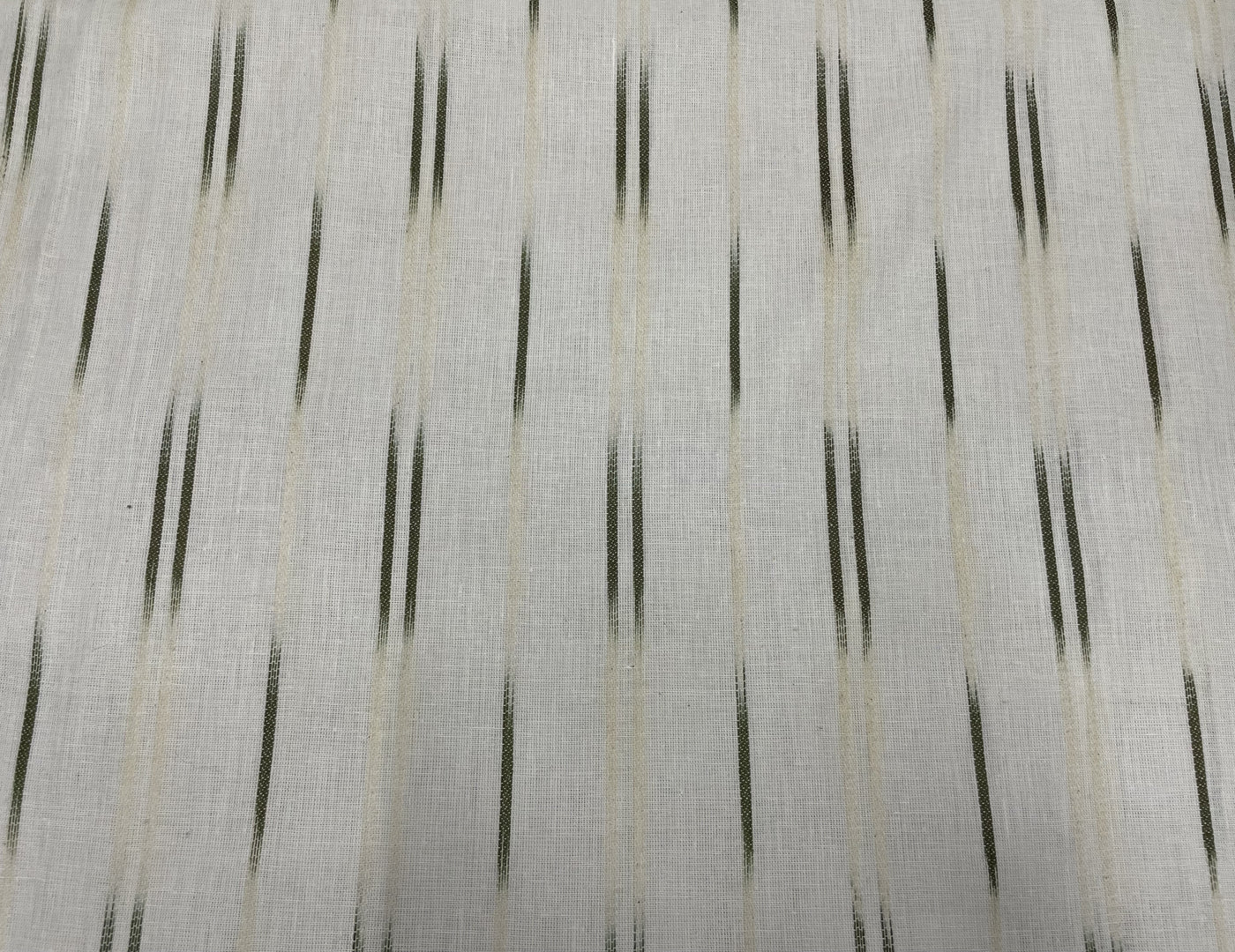 Gray Abstract Handloom Ikat Cotton Fabric