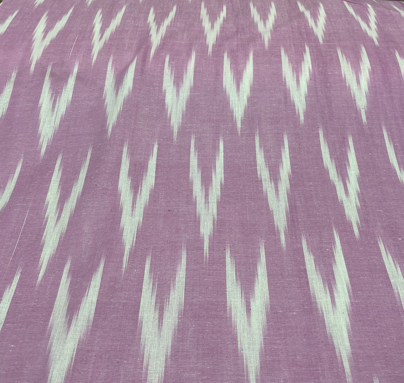 Pink Abstract Handloom Ikat Cotton Fabric