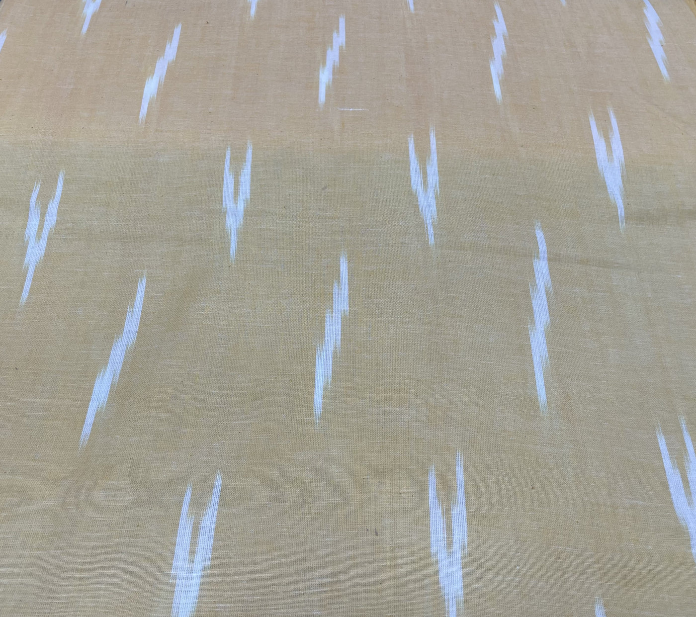 Yellow Motifs Handloom Ikat Cotton Fabric