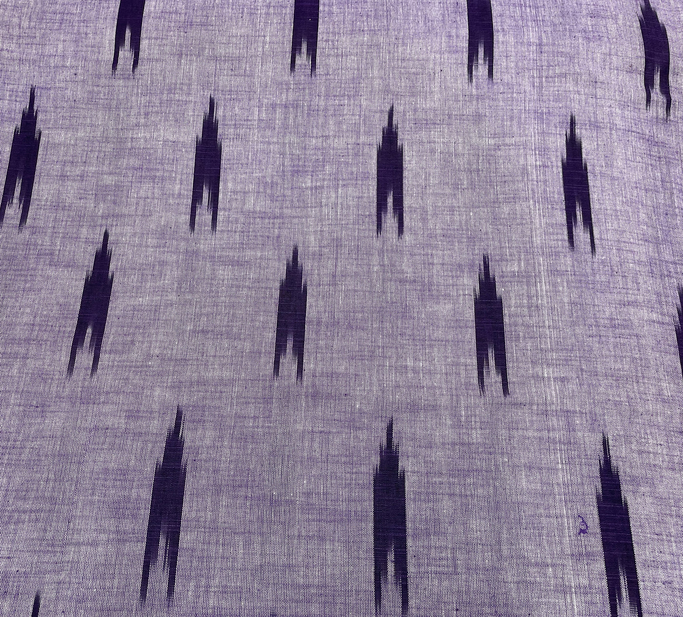 Purple Motifs Handloom Ikat Cotton Fabric