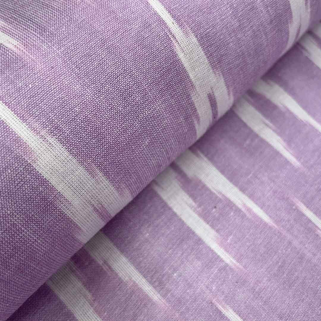 Light Purple Chevron Cotton Ikat Fabric