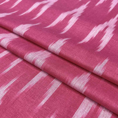 Pink Chevron Cotton Ikat Fabric