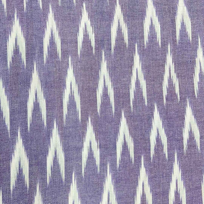 Dark Purple Chevron Cotton Ikat Fabric