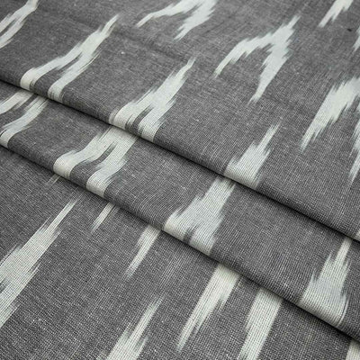 Gray Chevron Cotton Ikat Fabric