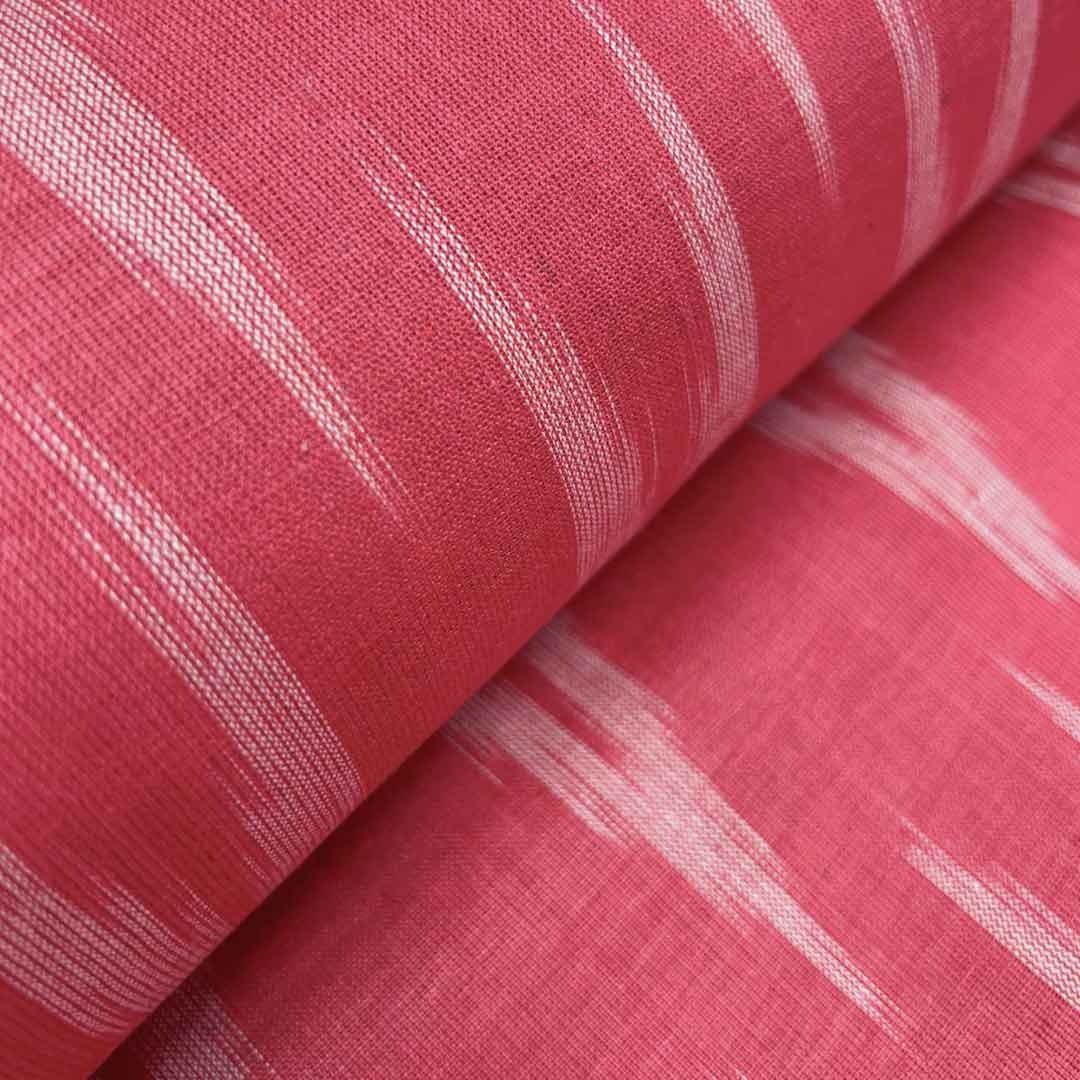 Brink Pink Chevron Cotton Ikat Fabric (Wholesale)