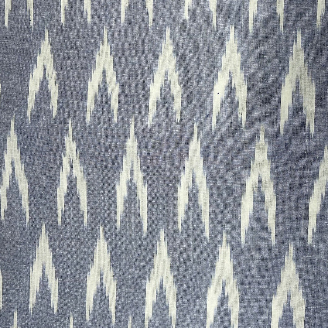 Blue Cotton Ikat Fabric