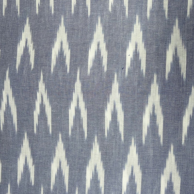 Blue Chevron Cotton Ikat Fabric (Wholesale)