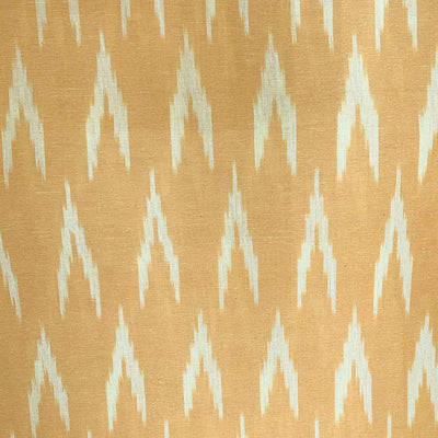 Light Orange Chevron Cotton Ikat Fabric