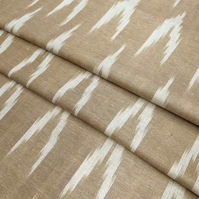 Light Brown Chevron Cotton Ikat Fabric (Wholesale)